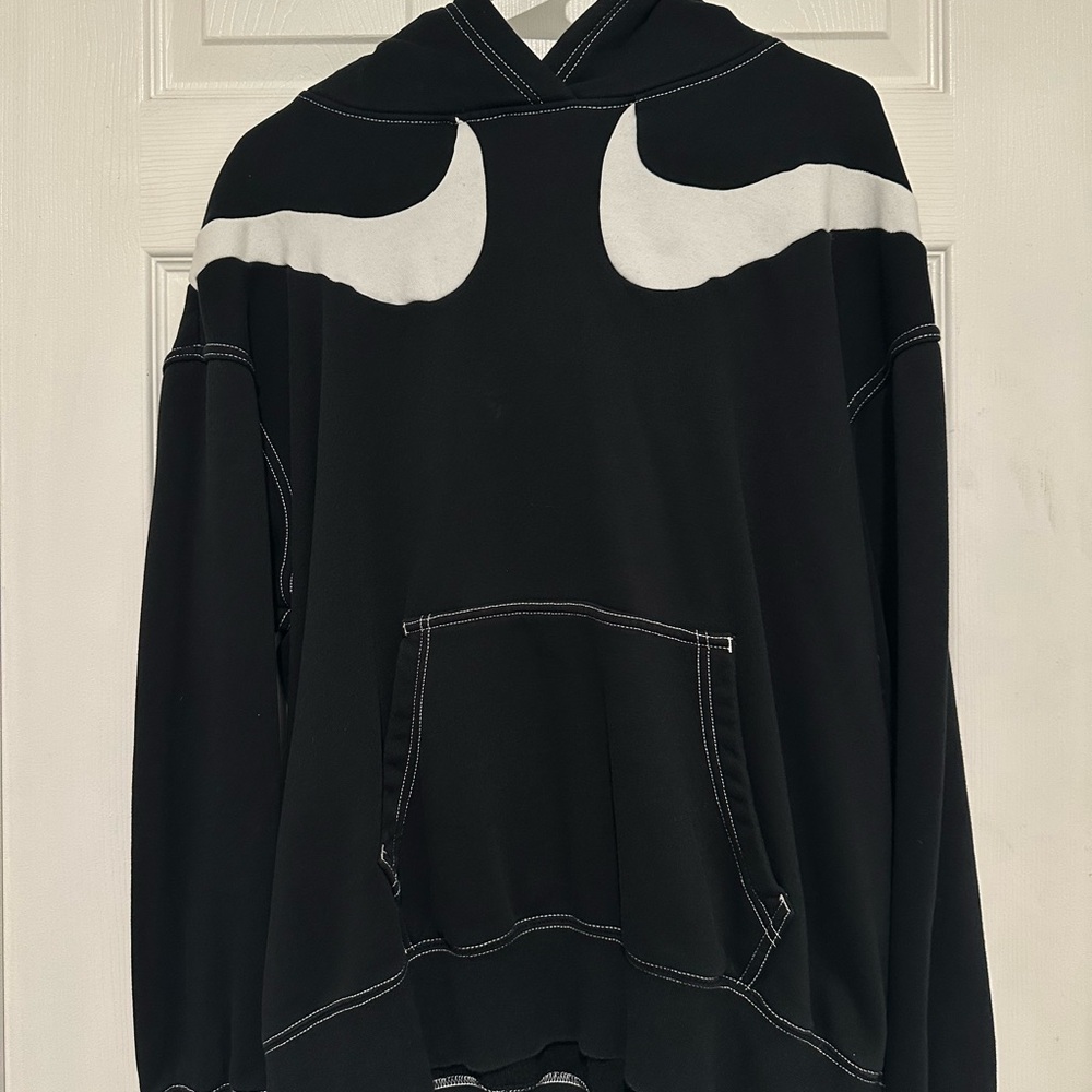Nike Black and White Hoodie